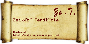 Zsikó Terézia névjegykártya