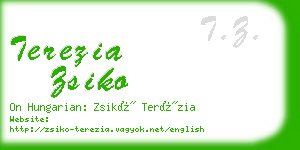 terezia zsiko business card